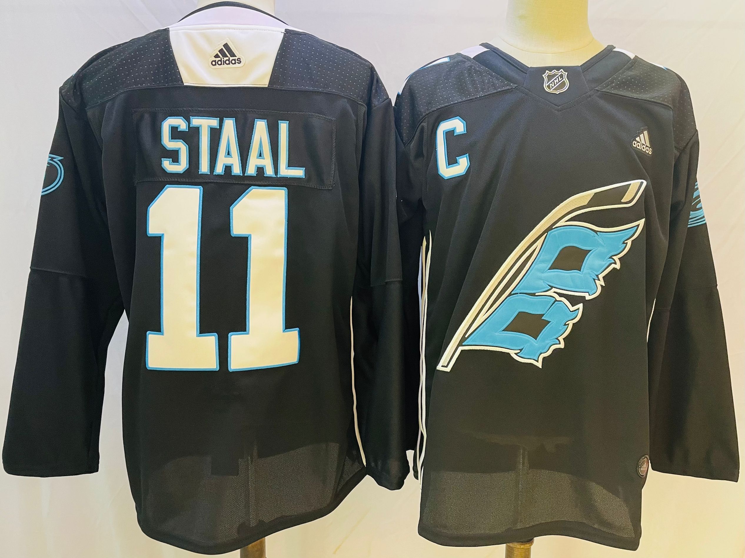 Men Carolina Hurricanes #11 Staal Black Authentic Stitched 2022 Adidas NHL Jersey->toronto maple leafs->NHL Jersey